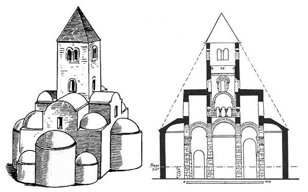 Романский стиль карандашом