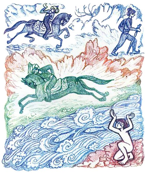 Иллюстрация к сказке Ашик Кериб 4 класс