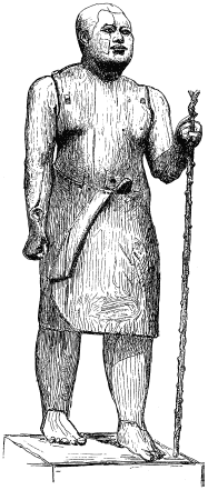 Древнеегипетская деревянная статуя вельможи