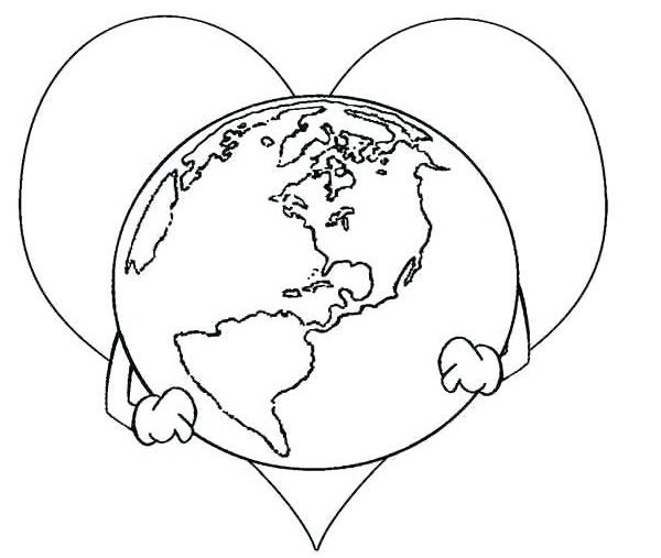 Земля раскраска