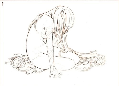 Как легко нарисовать сидящую девушку