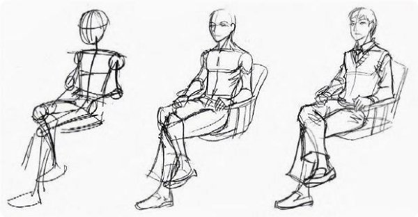 Фигура человека в сидячем положении