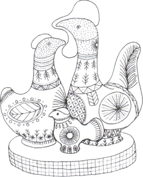 Филимоновская и Каргопольская игрушка рисунок