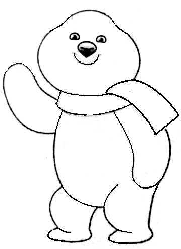 Медведь для срисовки