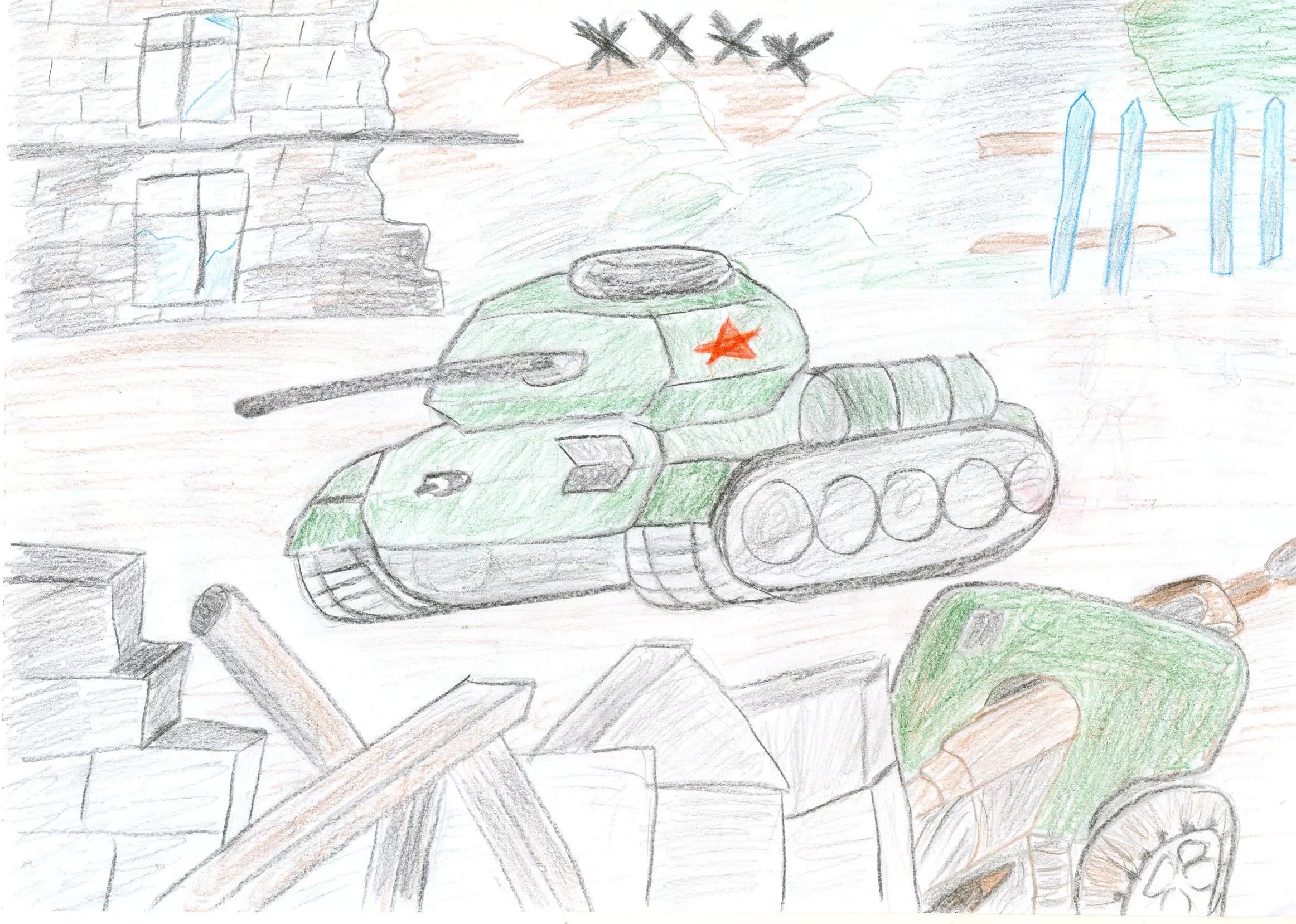 Детские рисунки на военную тему