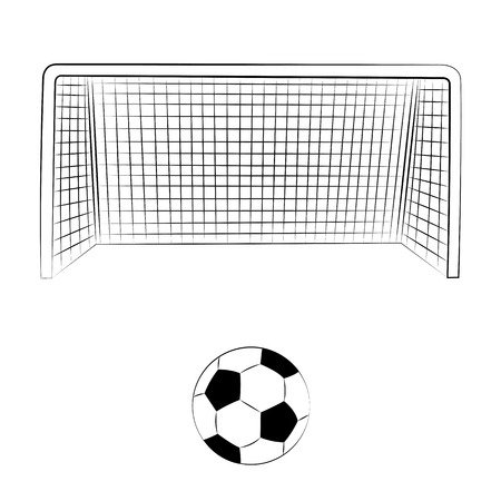 Футбольные ворота для раскрашивания