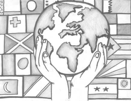 Рисунок ко Дню единства карандашом