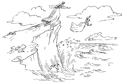 Море и скалы раскраска