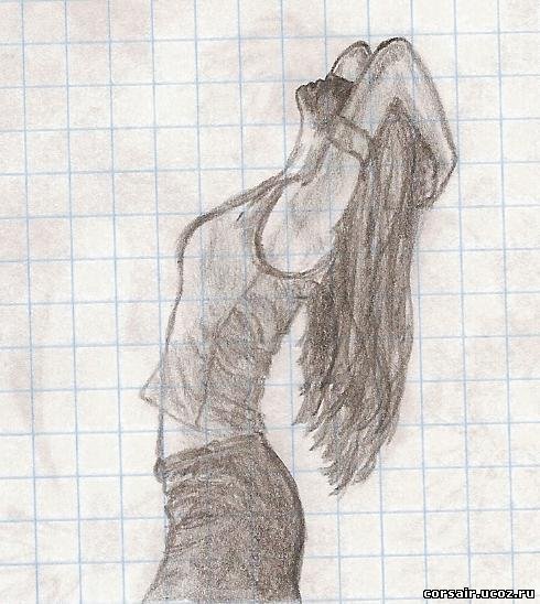 Рисунок девушки без лица