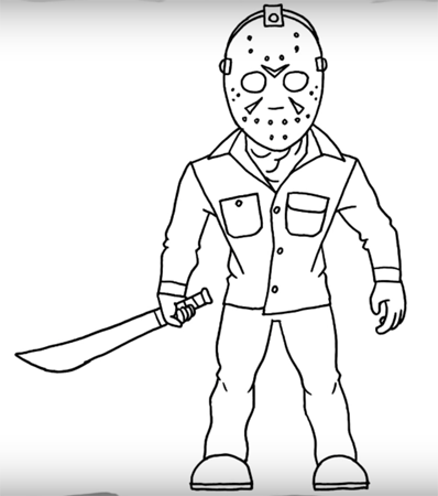 Джейсон Вурхис рисунок