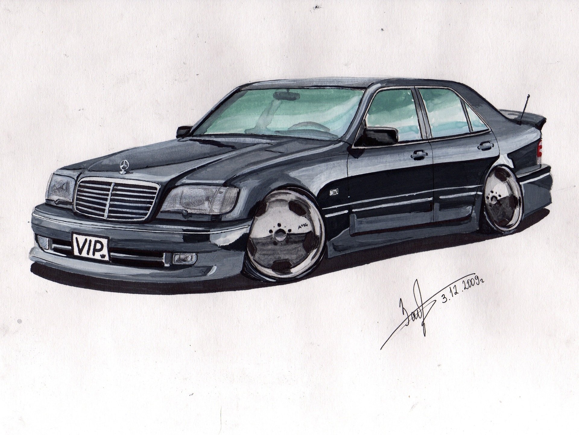 Mercedes 140w drawing