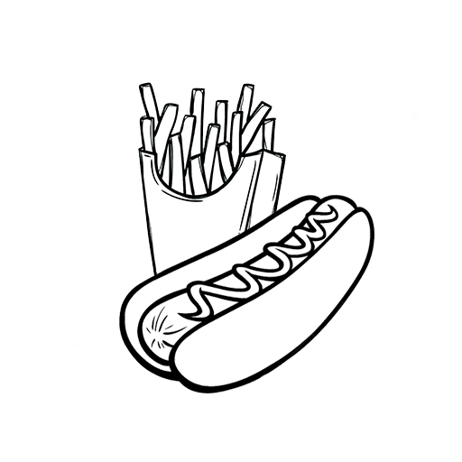Раскраска хот дог