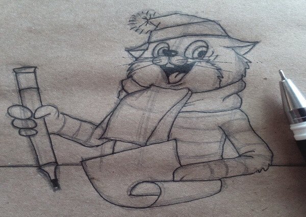 Матроскин для срисовки