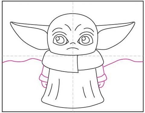 Бейби йода для срисовки