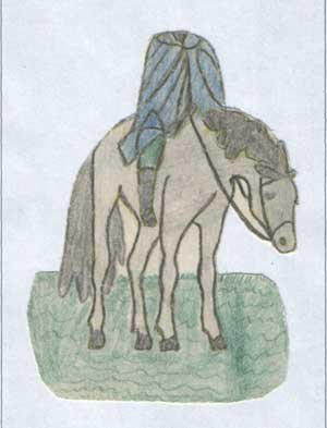 Всадник без головы карандашом