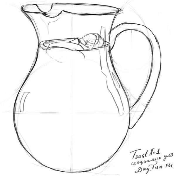 Ваза раскраска для детей