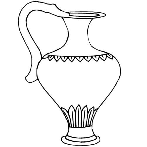 Трафарет вазы для цветов