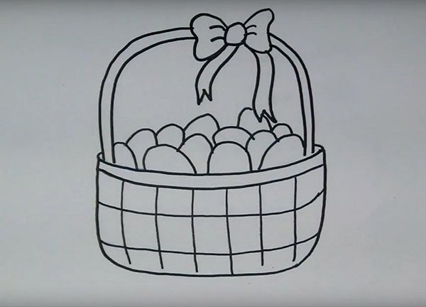 Корзина рисунок карандашом (39 фото)