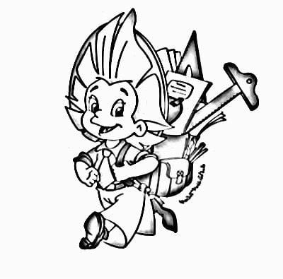 Незнайка на Луне раскраска