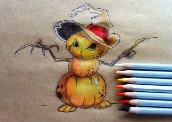 Хэллоуинский карандаш