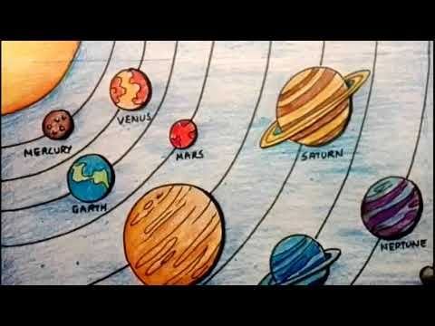 Лёгкий рисунок солнечной системы