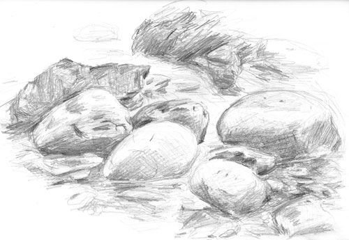 Галька карандашом