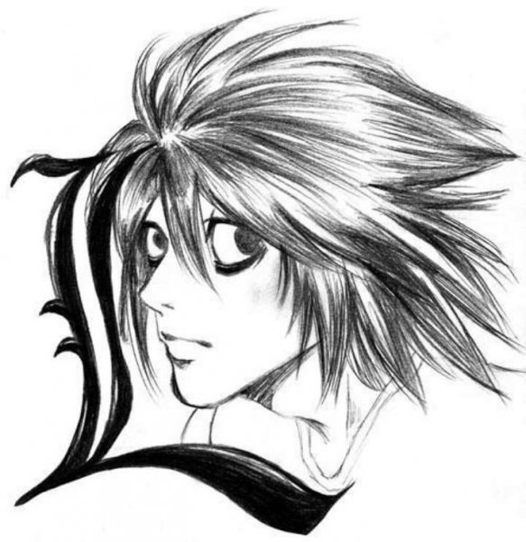 L тетрадь смерти для срисовки