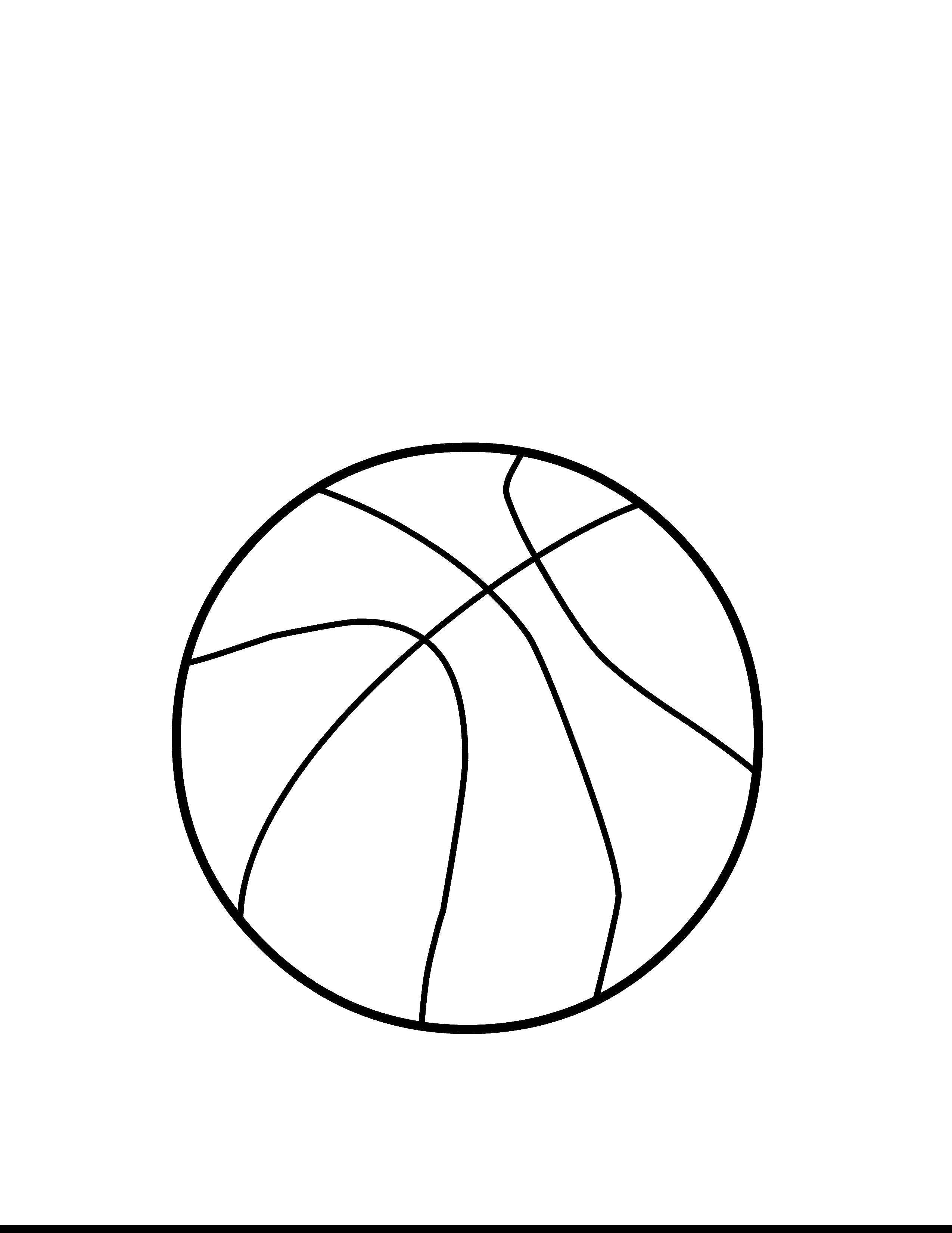 Баскетбольный мяч раскраска для детей