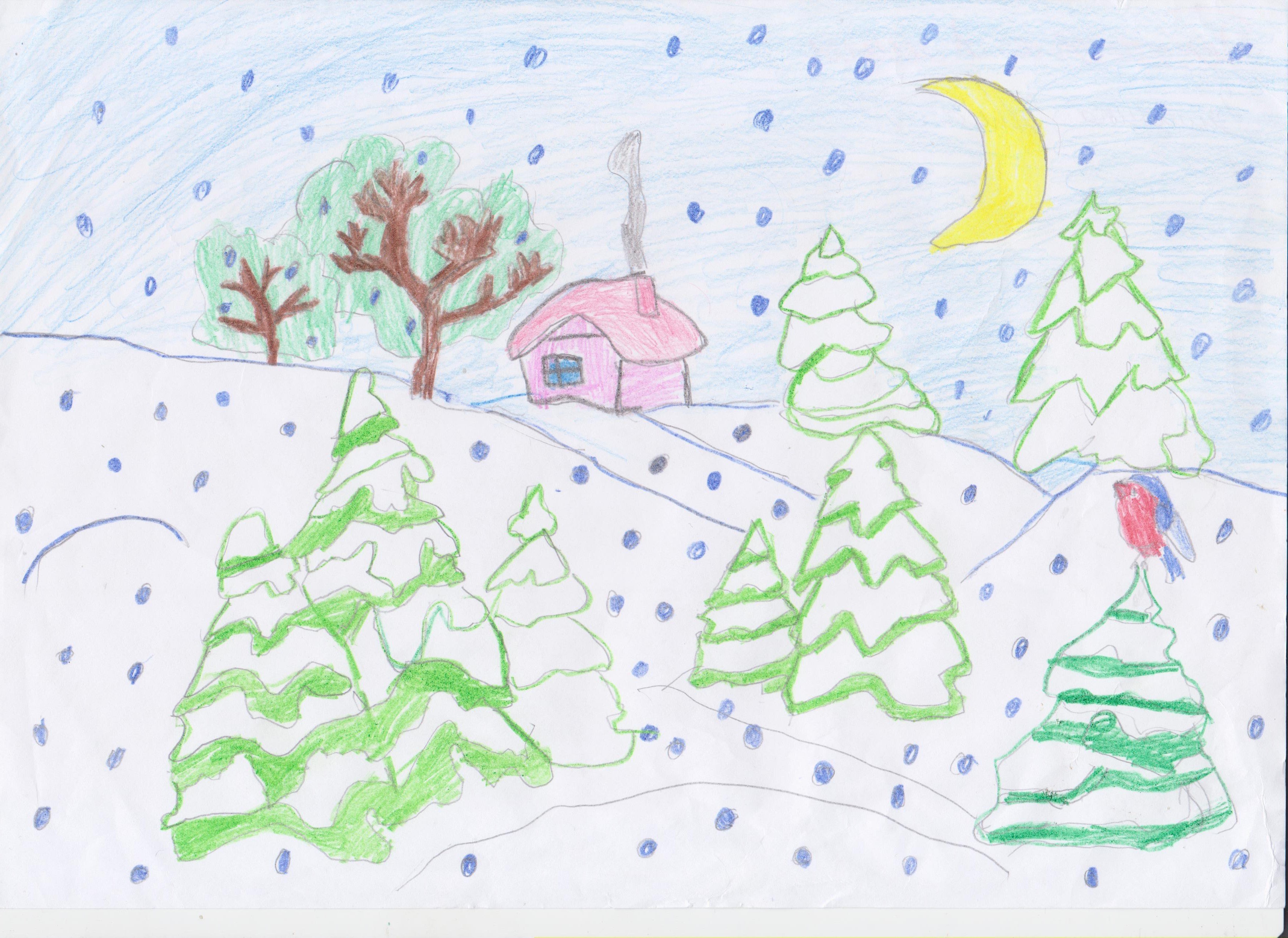 Рисунки на тему Зимушка зима карандашом