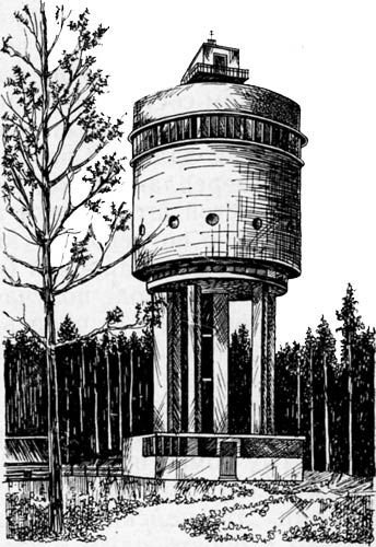 Водонапорная башня Черняховск рисунок