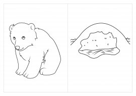 Медведь в берлоге раскраска для детей