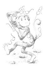 Мартышка и очки басня раскраска