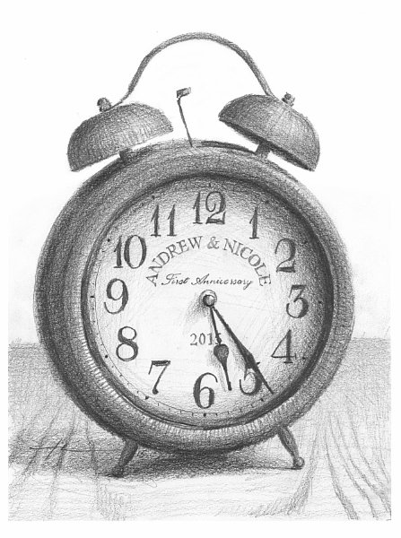 Будильник набросок