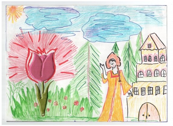 Иллюстрация к сказке Аленький цветочек 4 класс