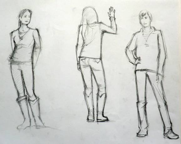 Зарисовки человеческой фигуры