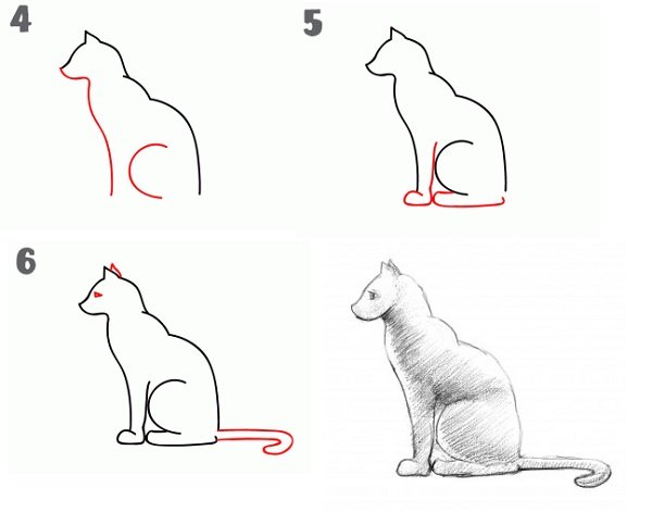 Аниме котики для скетча