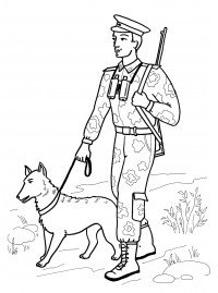 Служебные собаки раскраски для детей