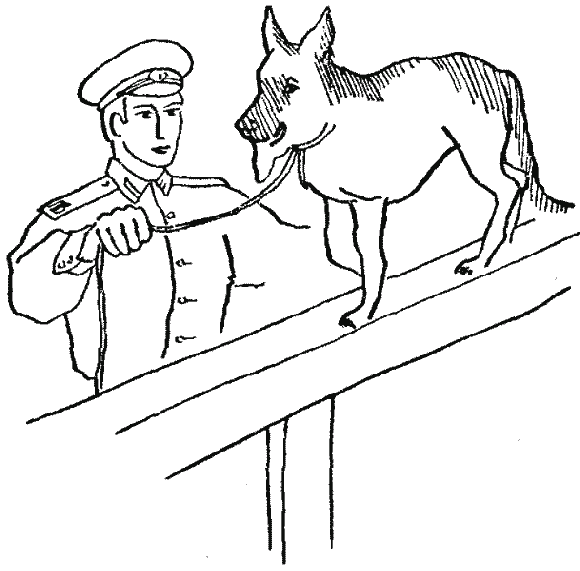 «Пограничник с собакой» (т.с. Комарова, стр. 79)