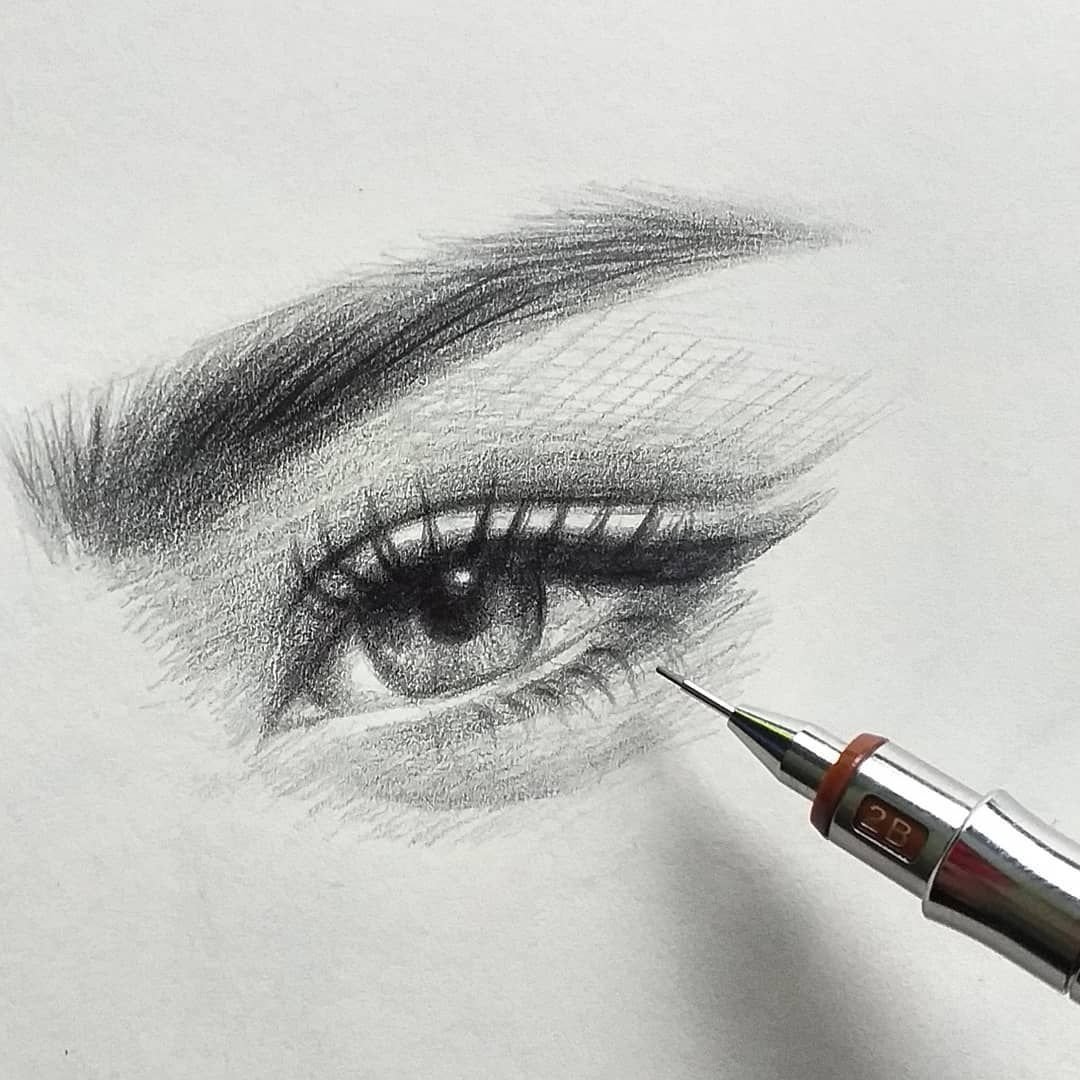 Глаза Графика карандашом
