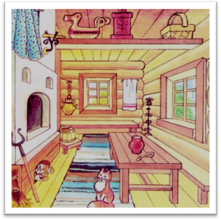 Рисунок русской избы