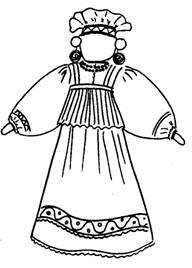 Раскраска "народные костюмы"