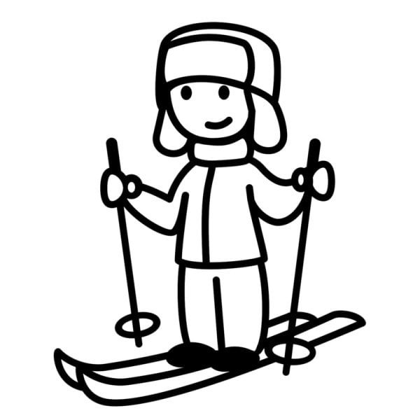 Лыжник рисунок для детей