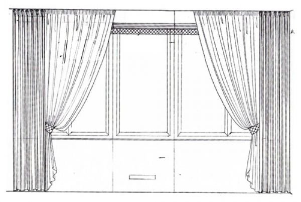 Рисунок карандашом шторы (50 фото)