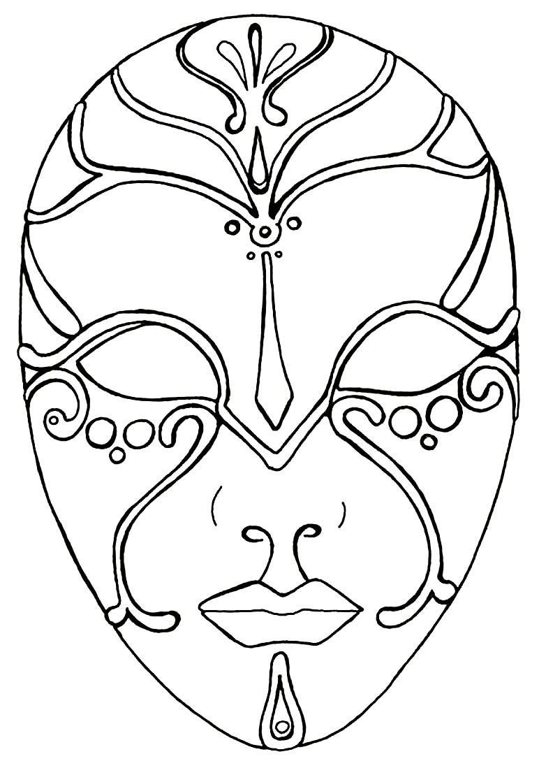 Трафарет карнавальной маски
