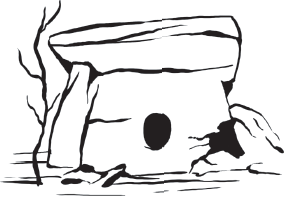 Дольмены рисунок легкий