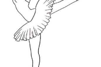 Раскраска балерина лебедь