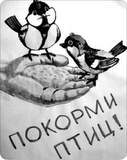 Кормушка для птиц раскраска