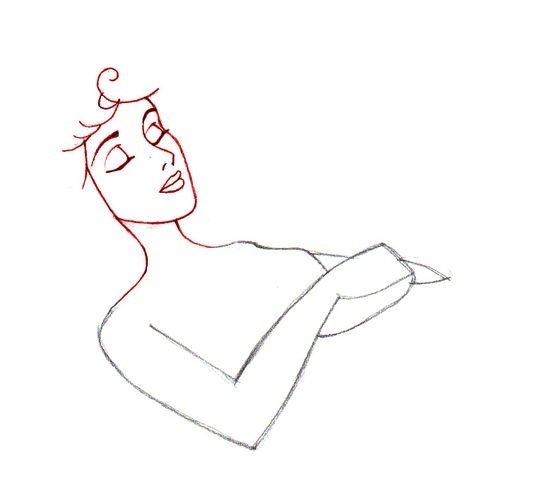 Златовласка рисунок карандашом