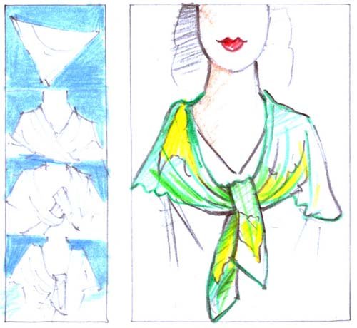 Женский платок рисунок