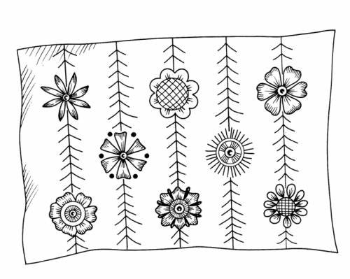 Узоры для рисования на ткани